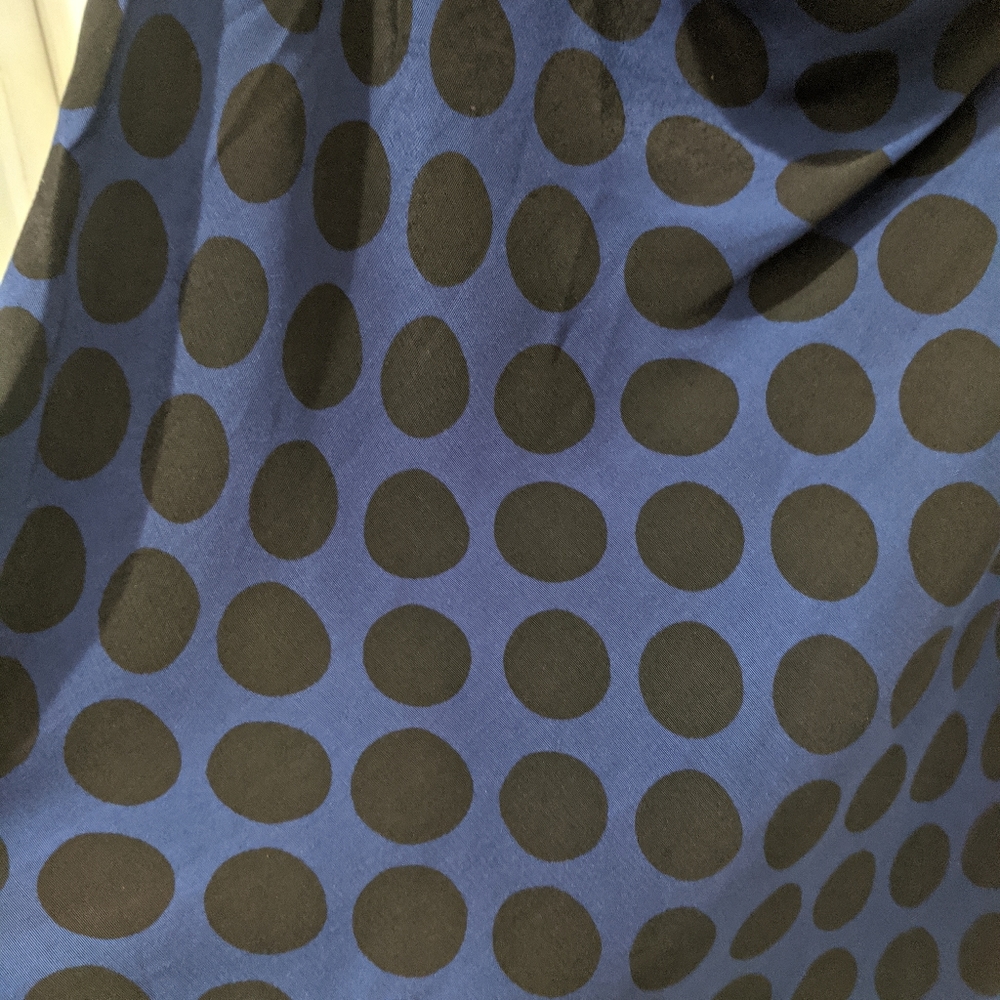 Ella Moss Navy Dot Drape Neck Tank Blouse - Picture 6 of 8